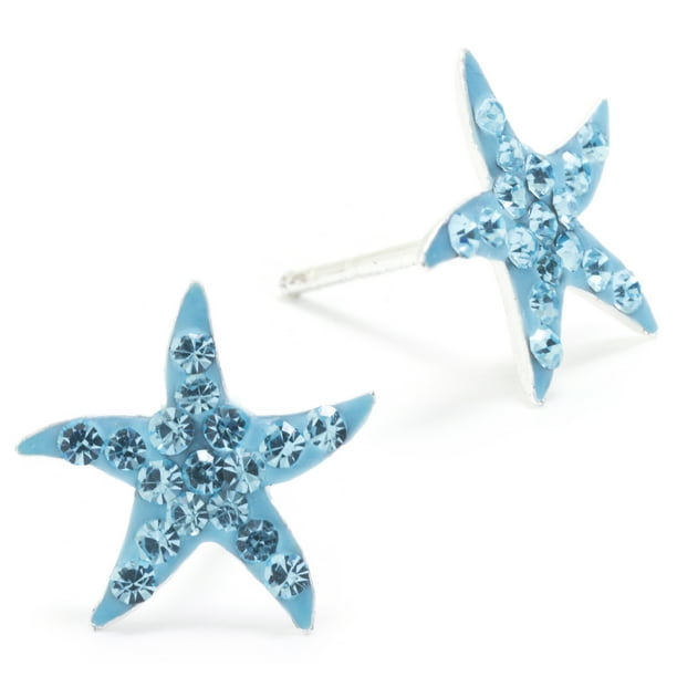 Gold Plate Sterling Silver TINY 6mm Starfish Star Fish Studs Earrings! Gold Plate Sterling Silver TINY 6mm Starfish Star Fish Studs Earrings!